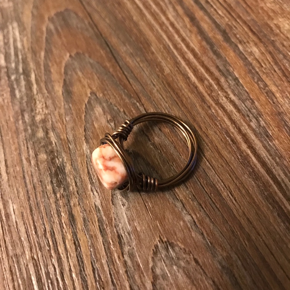Handmade Wire Stone Ring - Picture 6 of 9